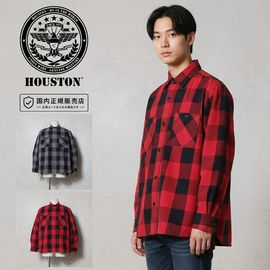 �ҥ塼���ȥ� HOUSTON �֥��å������å��ӥ��饷��� BLOCK CHECK VIYELLA SHIRT 41362�ڥ�� Ĺµ �����å������ �ͥ륷��� �������� �ߥ꥿�꡼ ���ᥫ�� �����奢�� �Х����� �֥�å� ��å� ���� ������ơ��� �ӥ�ơ��� �礭����������