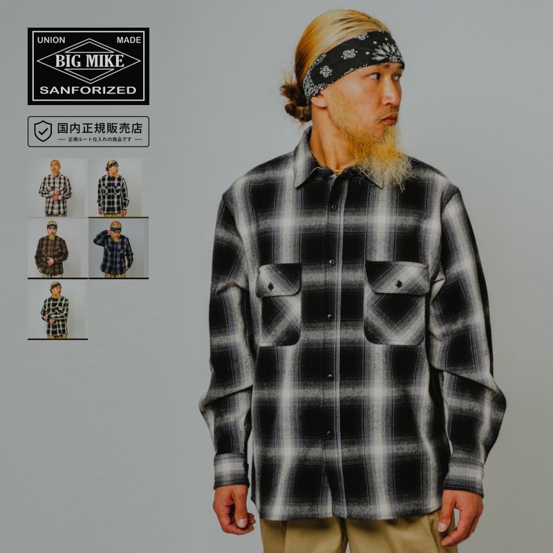 BIG MIKE �ӥå��ޥ��� �ͥ륷��� �إӡ� �ե��ͥ� ���󥰥��꡼�� ����� Heavy Flannel L/S Shirt 102635103 102635104 102635105 102635106 102635107��Ĺµ����� �����å������ �������� ���ᥫ�� �����奢�� �Х����� ������ơ��� �ӥ�ơ��� �礭����������