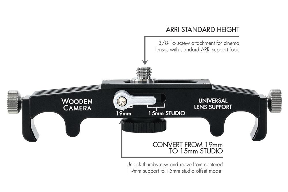 Wooden Camera - Universal Lens Support (19mm/15mm Studio)
