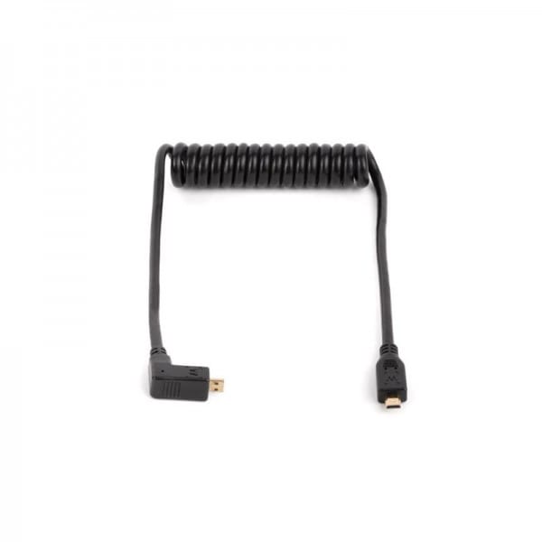 WC Coiled Right Angle Micro HDMI to Micro HDMI (12