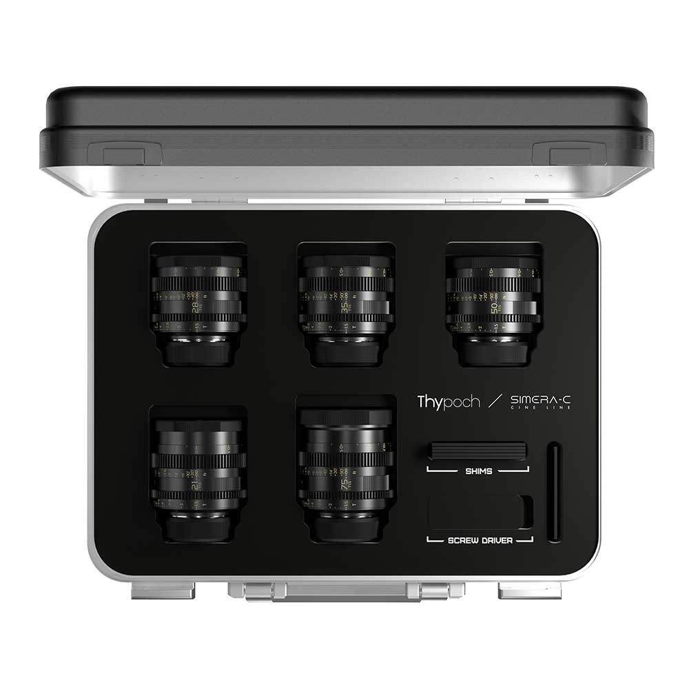 Simera-C 21, 28, 35, 50, 75mm 5-lens kit (M mount)