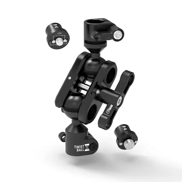TWIST Ball Monitor Mount with ARRI 1/4-20 + ARRI 3/8-16 Spuds