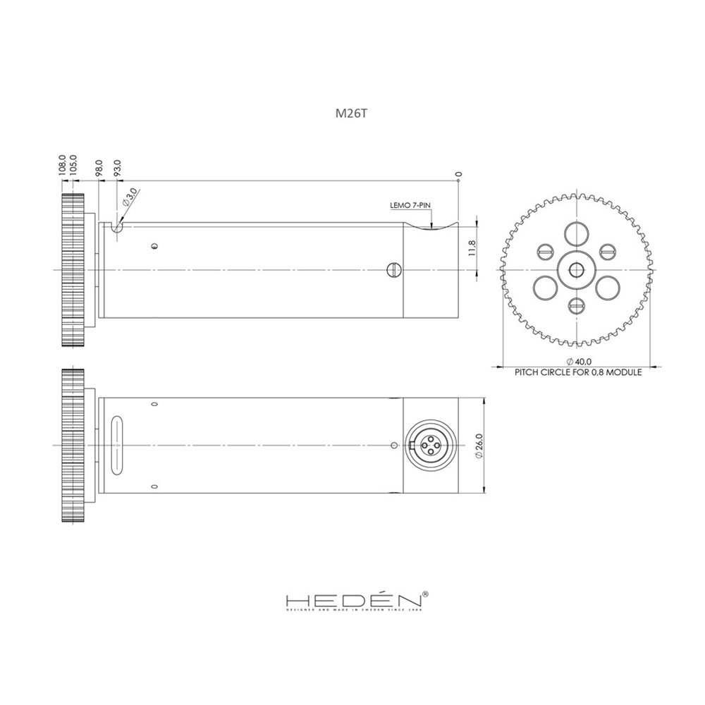 Heden M26T Analog Servo Lens Motor