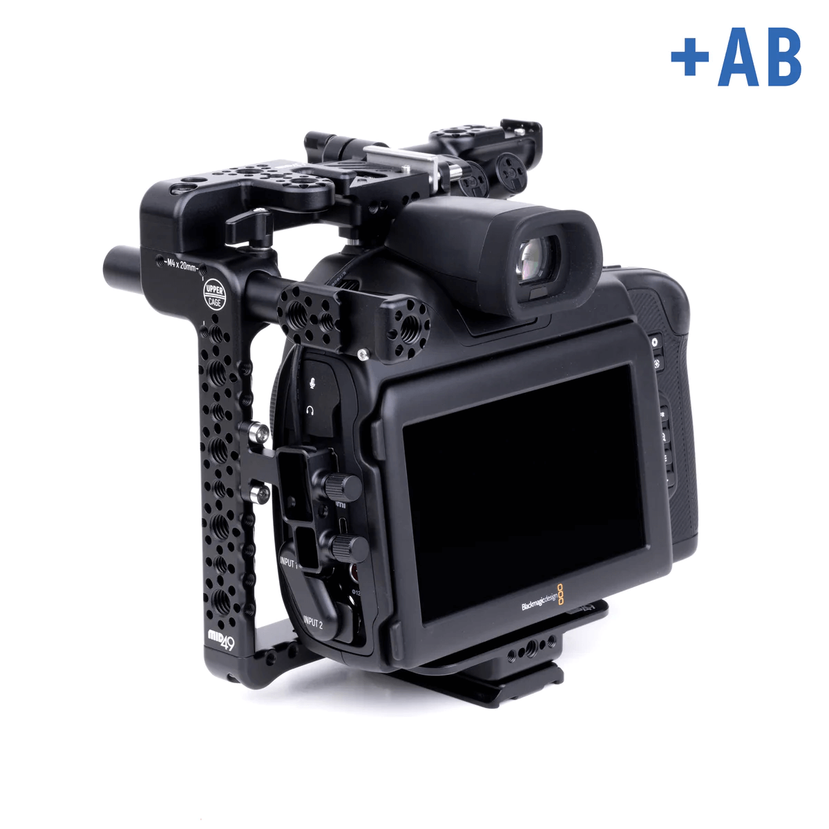 Upper Cage for Blackmagic Cinema Camera 6K (Full Frame, Pocket Pro, Pocket G2)  +  Audio Breakout AB-6