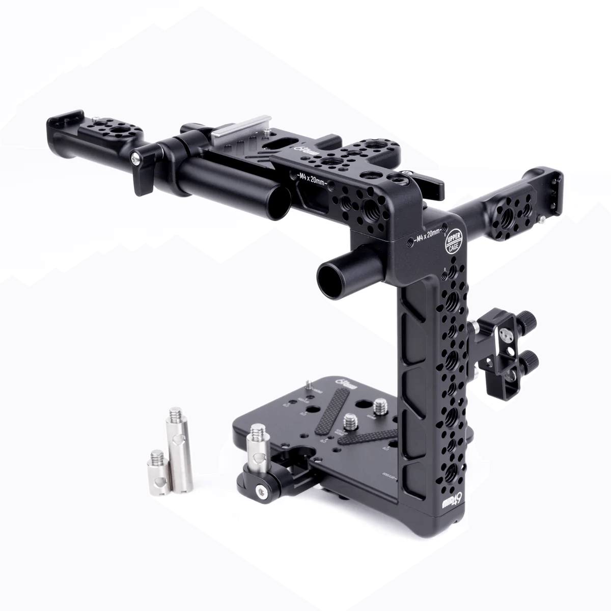 Upper Cage for Blackmagic Cinema Camera 6K (Full Frame, Pocket Pro, Pocket G2)  +  Audio Breakout AB-6