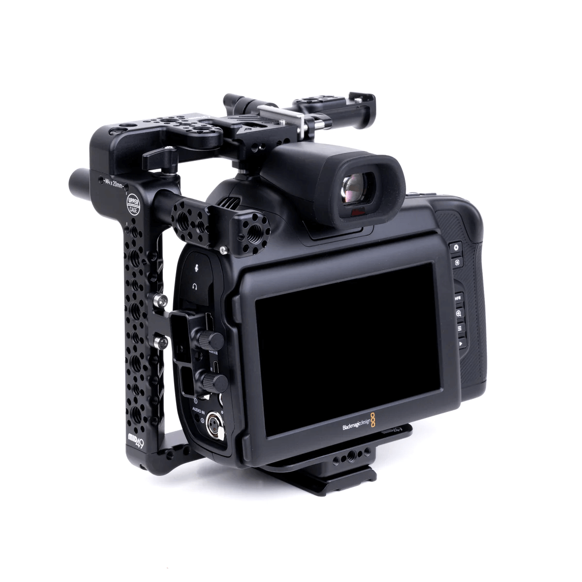 Upper Cage for Blackmagic Cinema Camera 6K (Full Frame, Pocket Pro, Pocket G2)  +  Audio Breakout AB-6