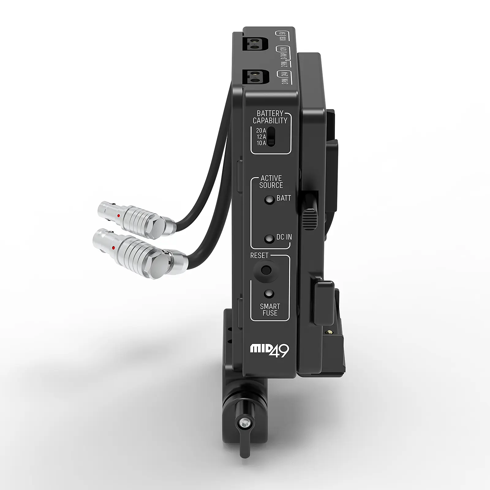 Power Distribution Box DB-1 (RED Komodo-X / V-Raptor, V-Mount, Rod Mounted)