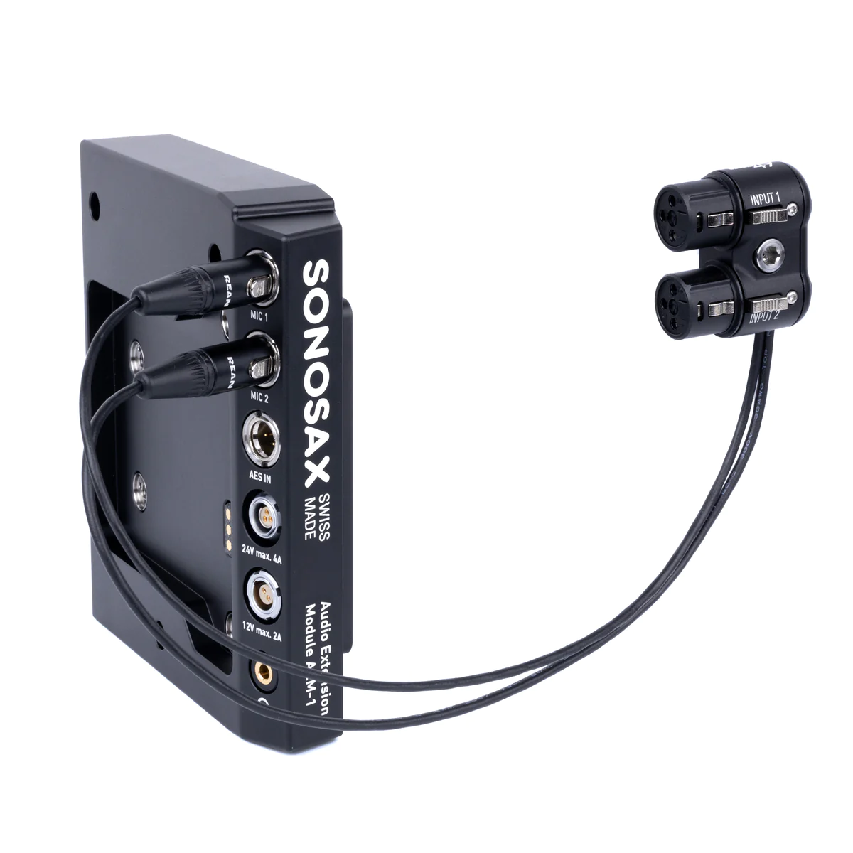 Audio Breakout AB-7 Right Angle (ARRI Sonosax AEM-1, Dual Mini XLR Female)