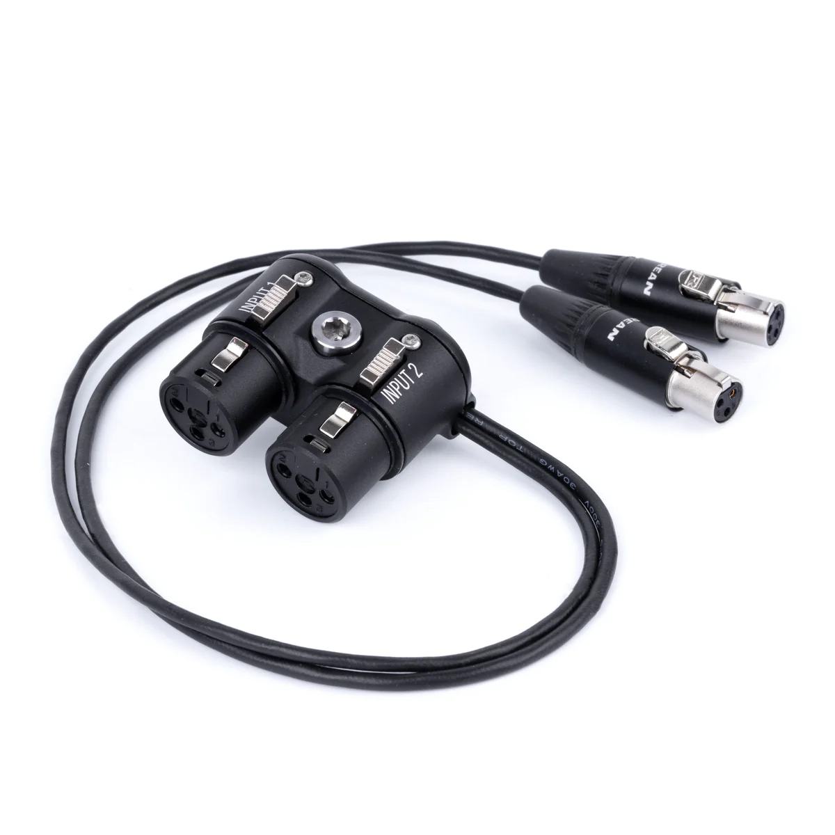 Audio Breakout AB-7 Right Angle (ARRI Sonosax AEM-1, Dual Mini XLR Female)