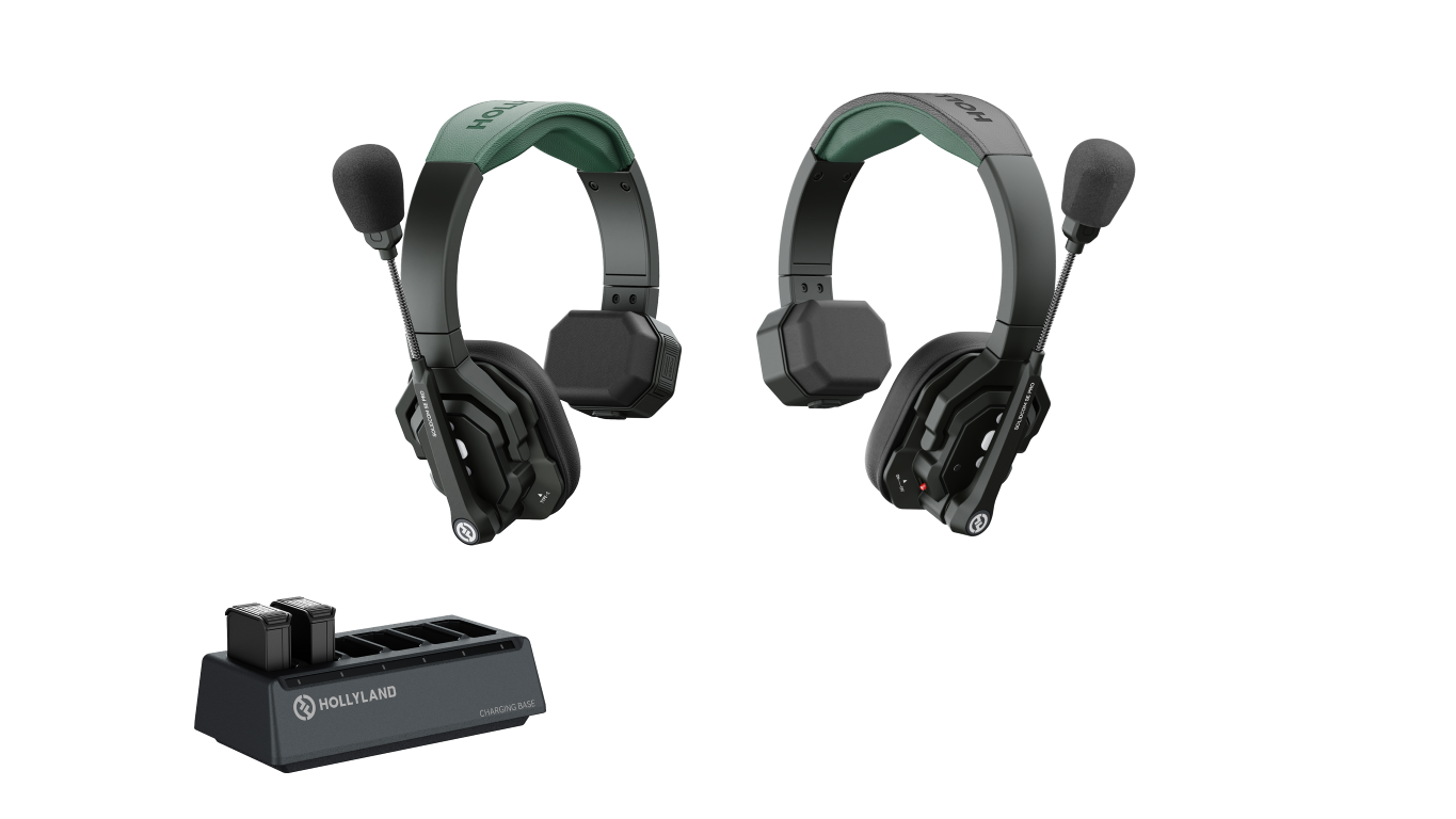 Hollyland ヘッドセットとバッテリー充電器セット インカム (2人用 Hollyland ヘッドセットとバッテリー充電器セット インカム (2人用