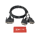 DB25 Male to Dual DB15 Male Tally Cable