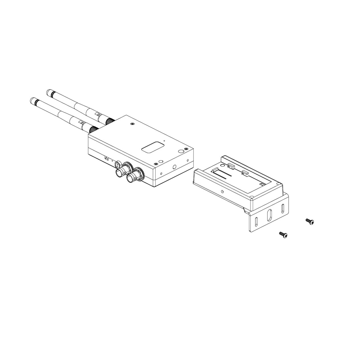 L Bracket Battery Adapter Plates (Battery to 2-Pin Connector) - Sony B Series 7.2V