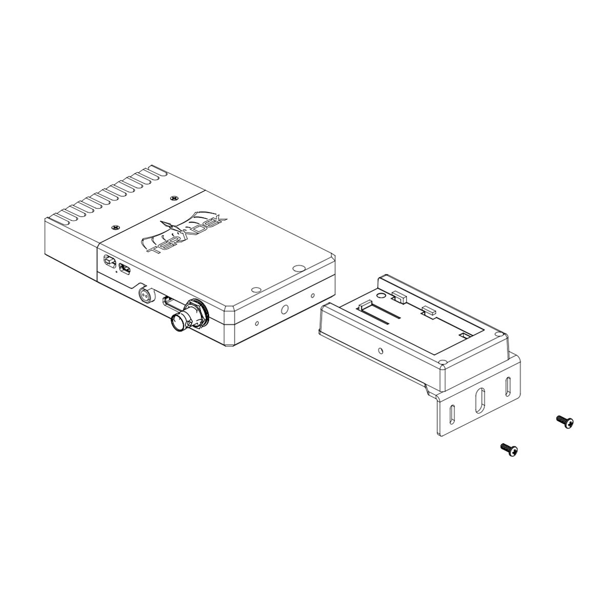 L Bracket Battery Adapter Plates (Battery to 2-Pin Connector) - Sony B Series 7.2V