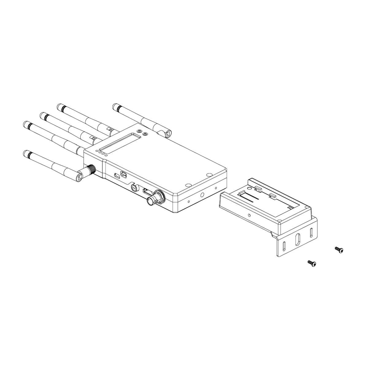 L Bracket Battery Adapter Plates (Battery to 2-Pin Connector) - Sony B Series 7.2V