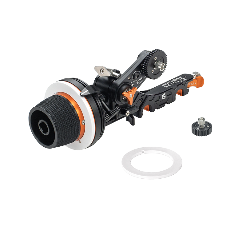 Revolvr Atom Mini Kit: 15mm Core Bridge, Revolvr Atom Handwheel, Atom Swing arm, 2 Gear, 2 Marking Discs