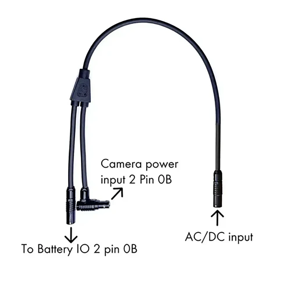Battery IO DC Input Cable for Battery IO (for V1 V-Mount, Gold and MAX) DC Input to D-TAP