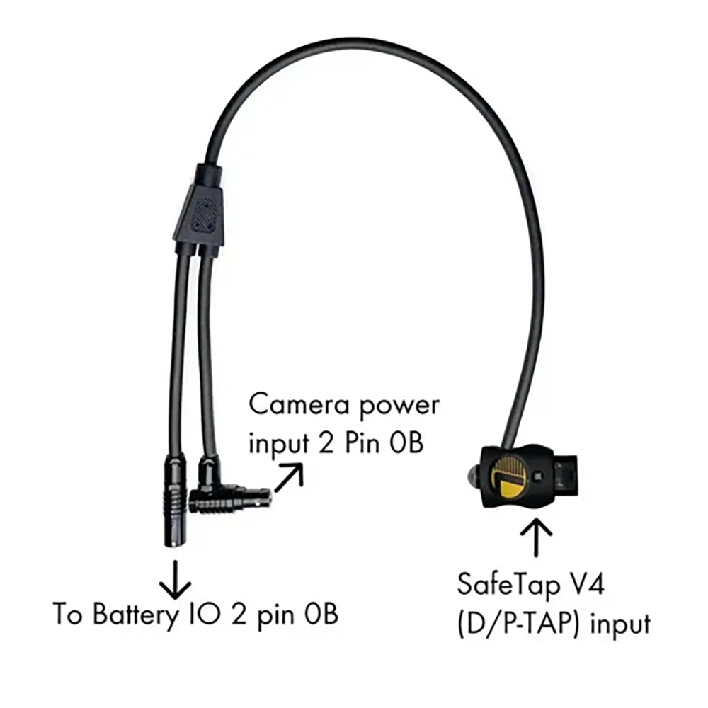 Battery IO DC Input Cable for Battery IO (for V1 V-Mount, Gold and MAX) DC Input to D-TAP