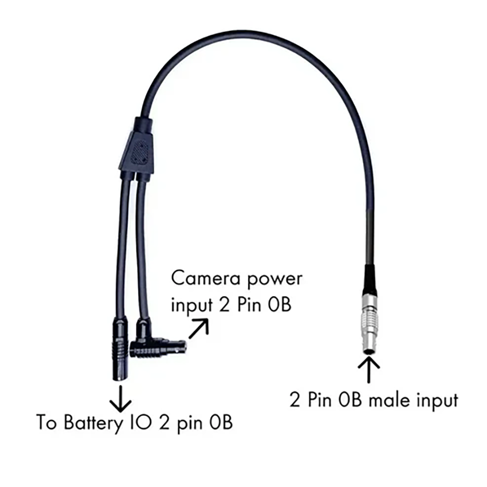 Battery IO DC Input Cable for Battery IO (for V1 V-Mount, Gold and MAX) DC Input to D-TAP