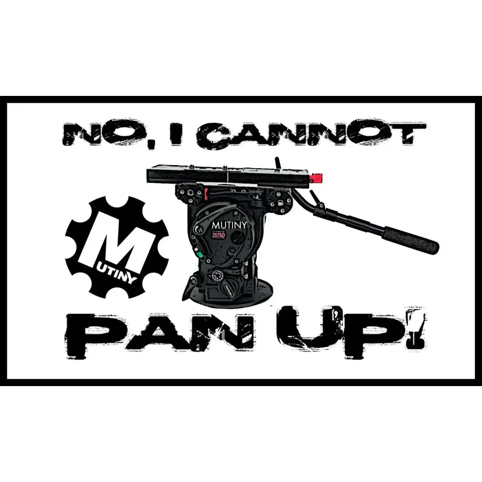 No, I cannot pan up! Stickers 4" x 2.41"