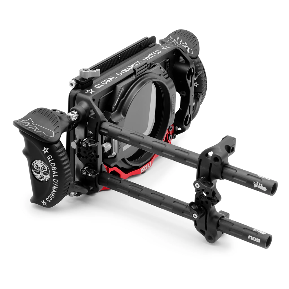 Matte Box Hanger System with L+R ATLAS Handles-BLACK (ATLAS HANDLES DISCOUNTED 50%)