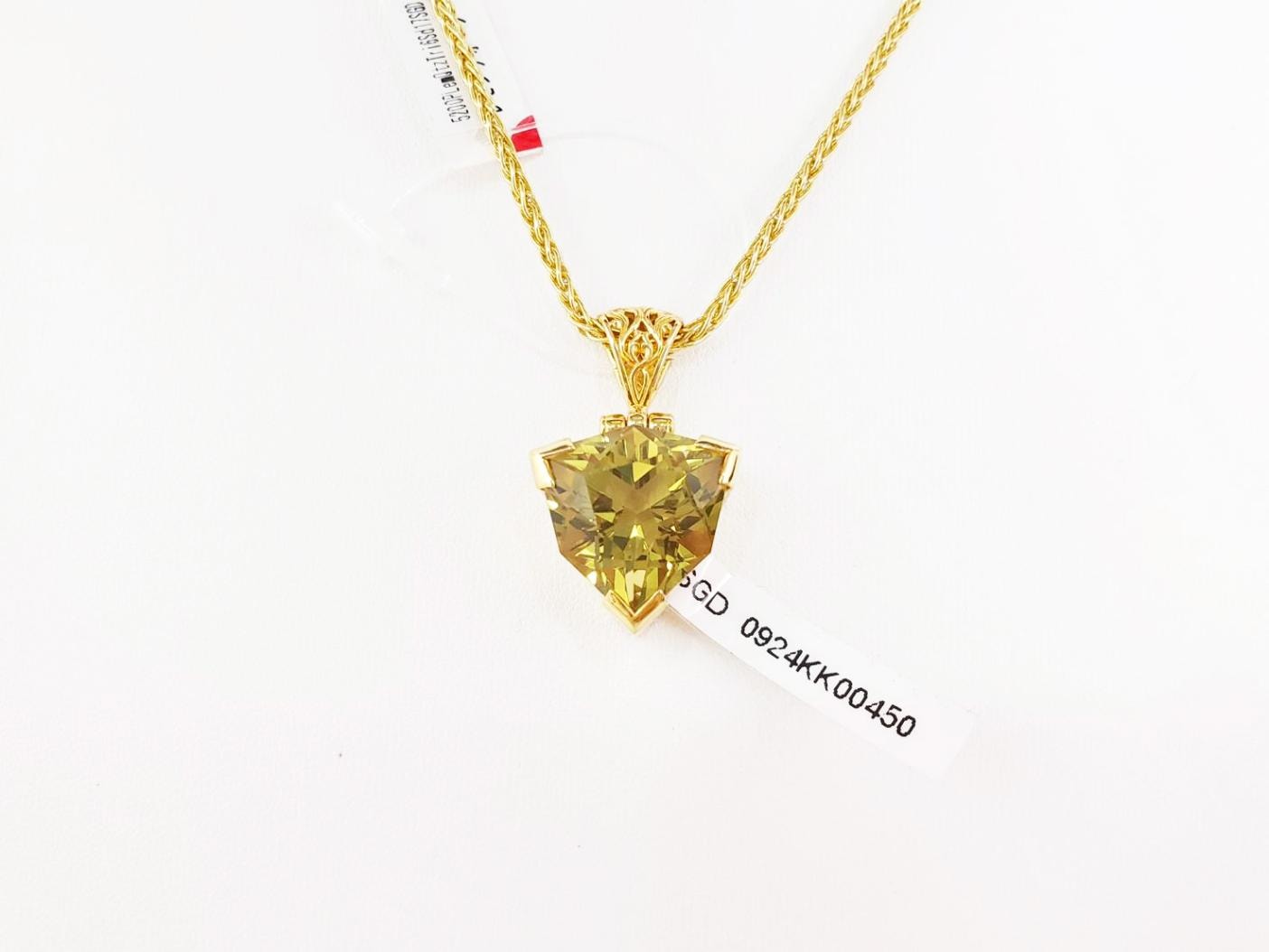 ケイトキングジュエリー　ペンダント　 ゴールデンハイドロクォーツ 繁栄と成功】【豊かさと繁栄】ゴールデンハイドロクォーツ