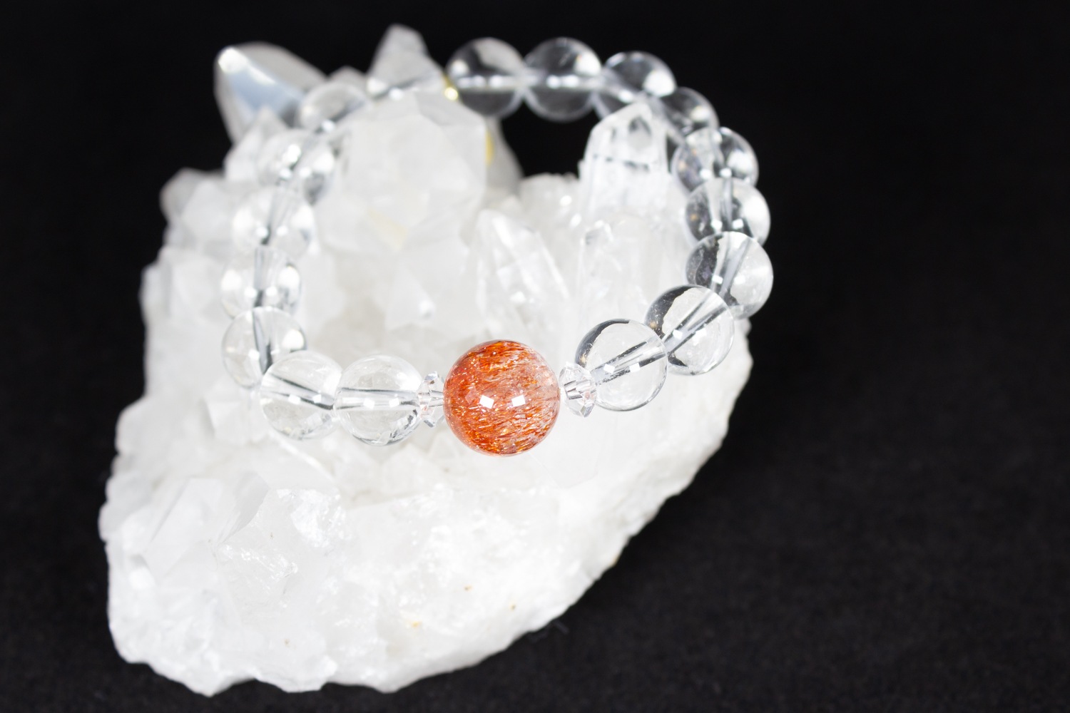 【人生を切り開く！】コロンビアンレムリアン、ファイヤークォーツ　マラージュ 内径16cm