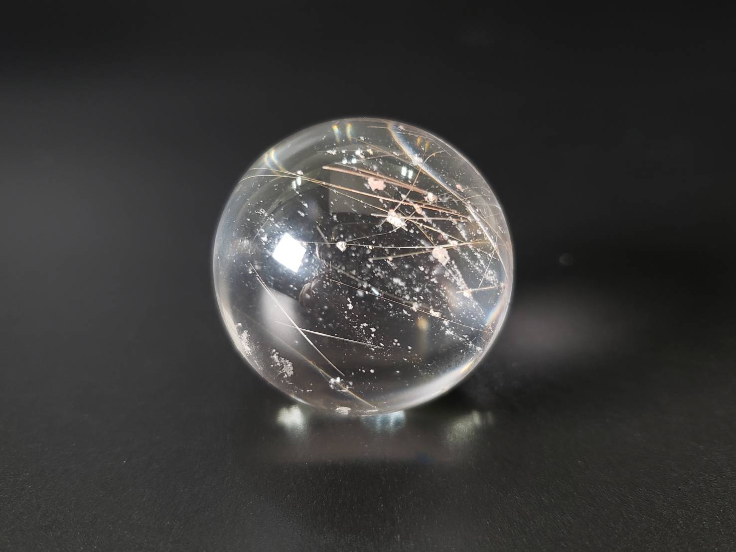 夢園 シルバールチルクォーツ13.09mm 永続的な安定金運の必需品