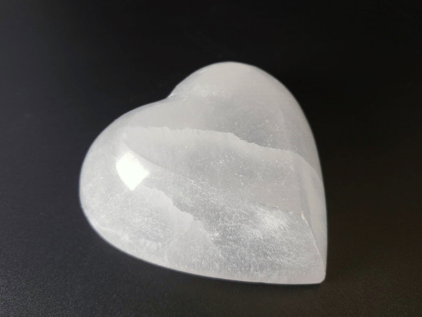 【聖母マリアのガラス】セレナイトプレート(ハート)