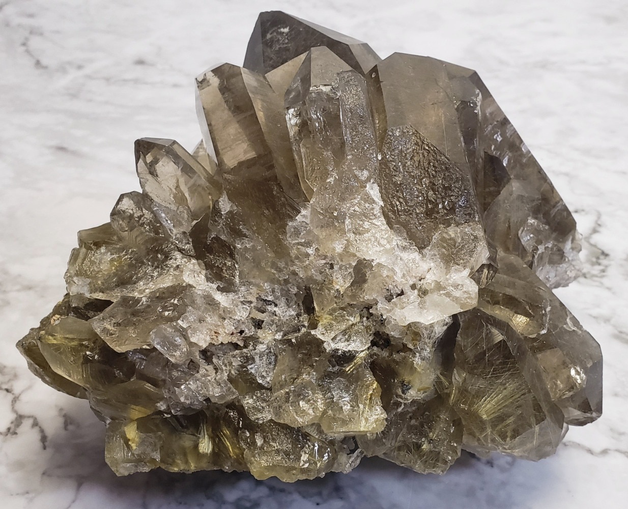 【すべての次元を浄化・最高の豊かさを引き寄せる】スモーキールチルクォーツ クラスター