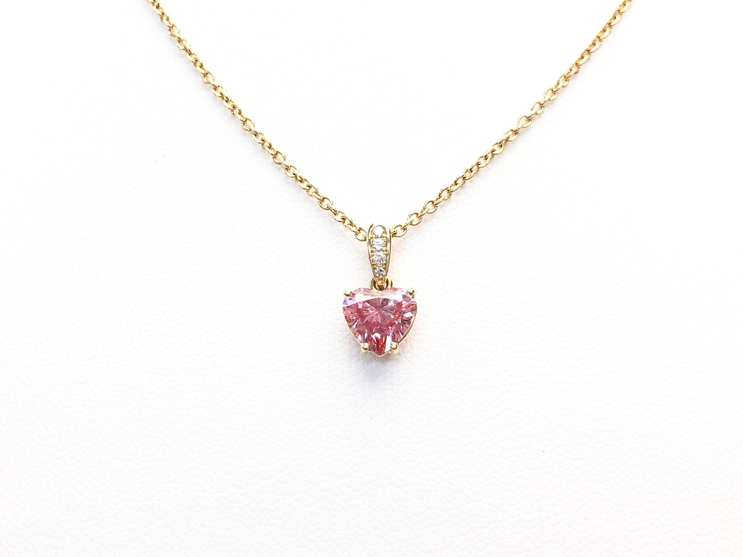 【究極の愛の絆】【愛を成長させる】ピンクダイヤモンド｜ケイトキング 3934 （※18金チェーンとセット）