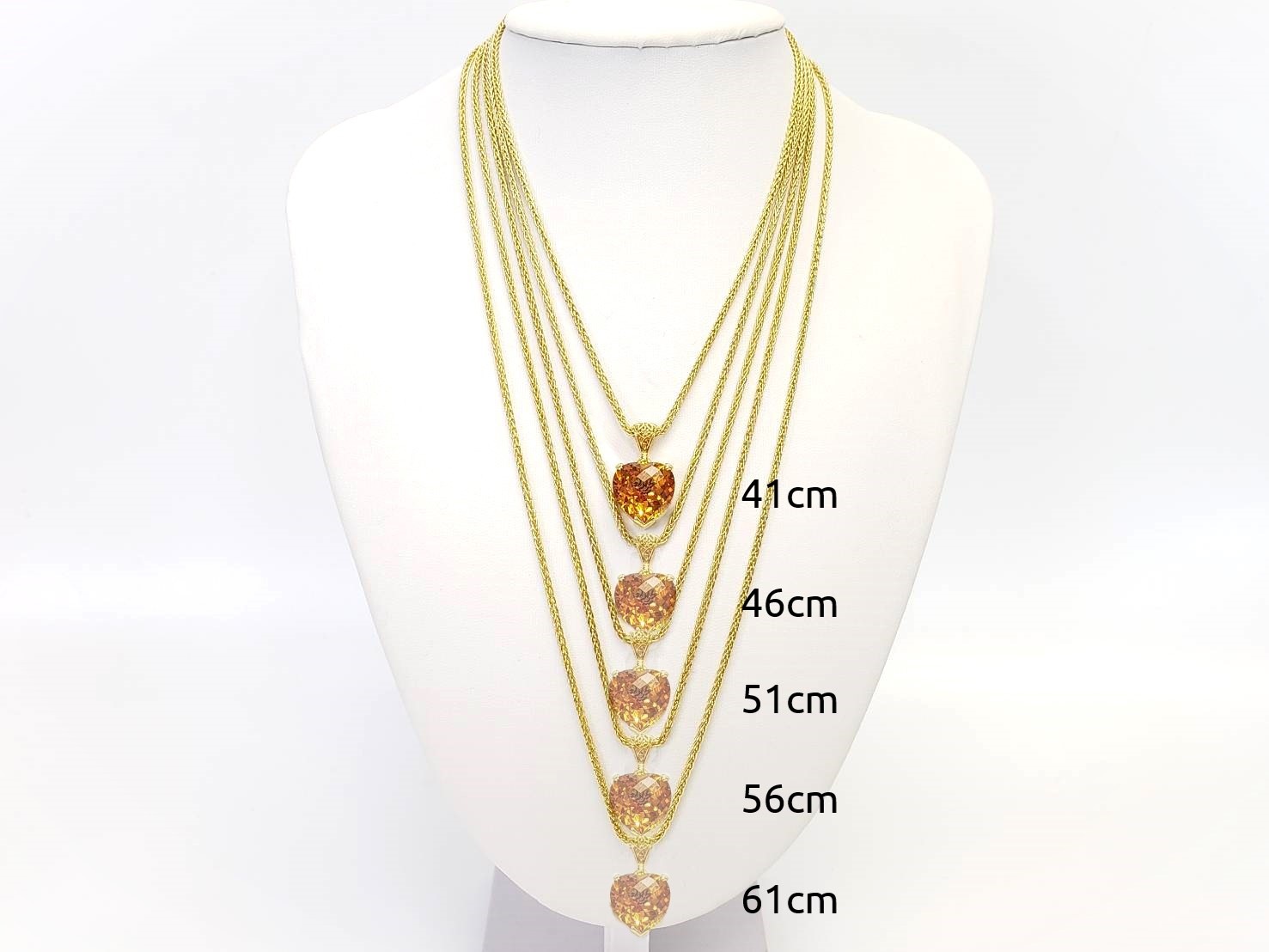 ゴールドチェーン 約41cm～約61cm ケイトキング（16～24インチ）※オプションからチェーンの長さを選べます