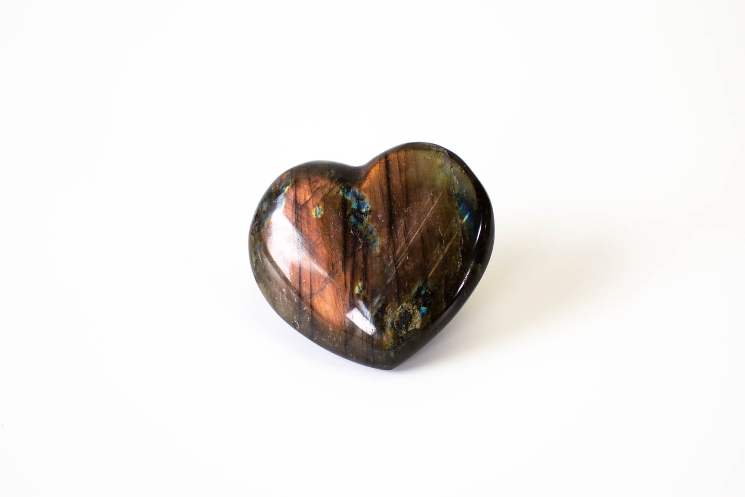 【自分を信じる】ラブラドライト　ハート型