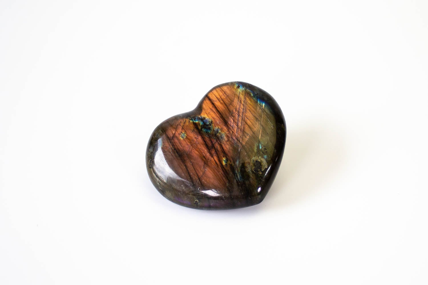 【自分を信じる】ラブラドライト　ハート型