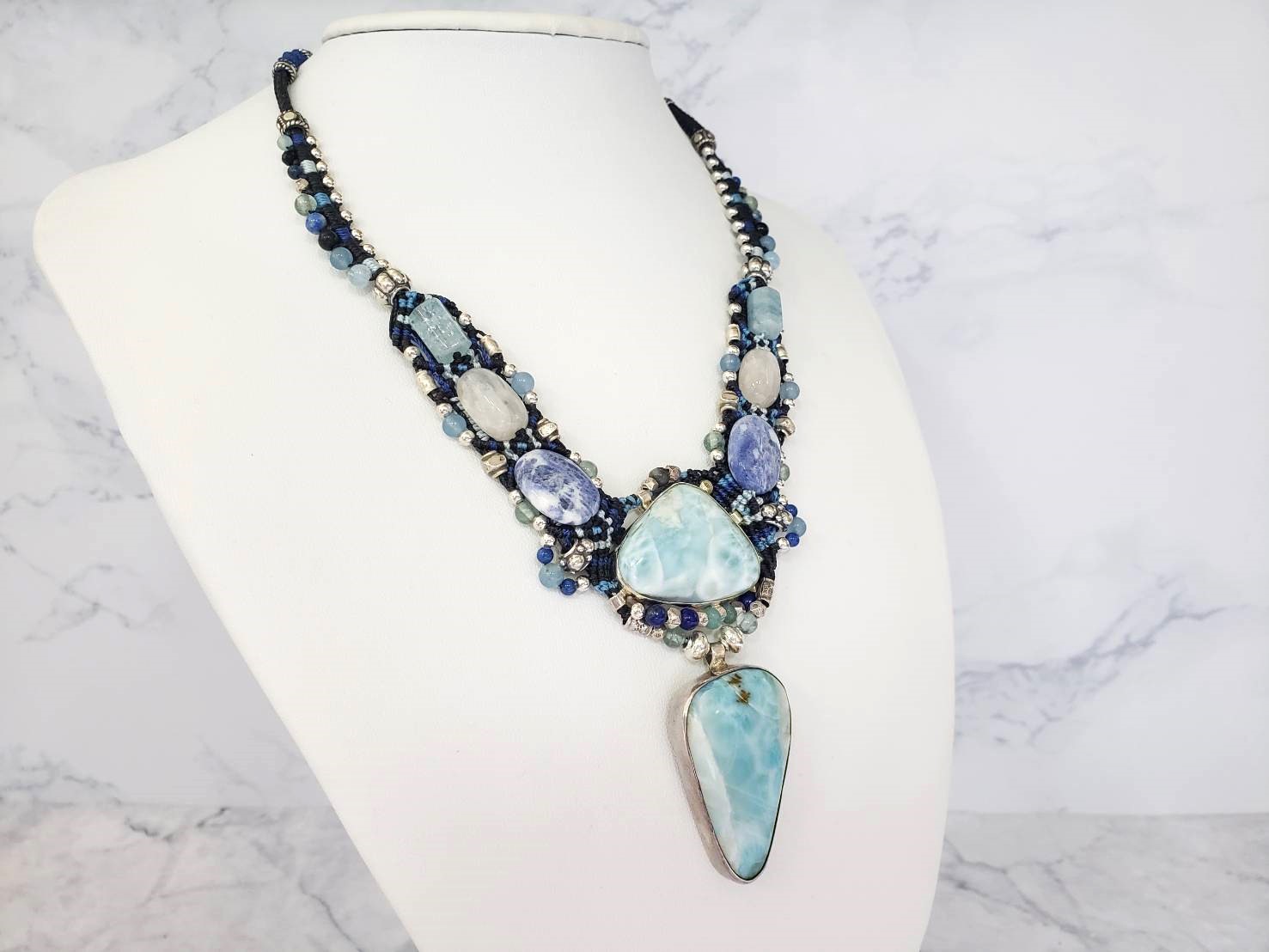 【ガイアの導き】イーシャ（ラリマー・ソーダライト・ブルームーンストーン）