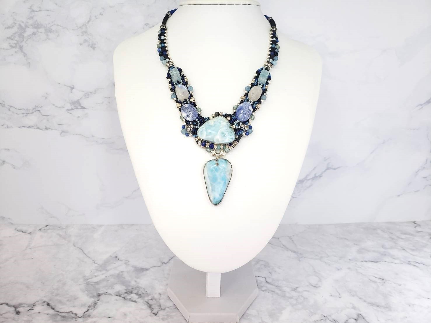 【ガイアの導き】イーシャ（ラリマー・ソーダライト・ブルームーンストーン）