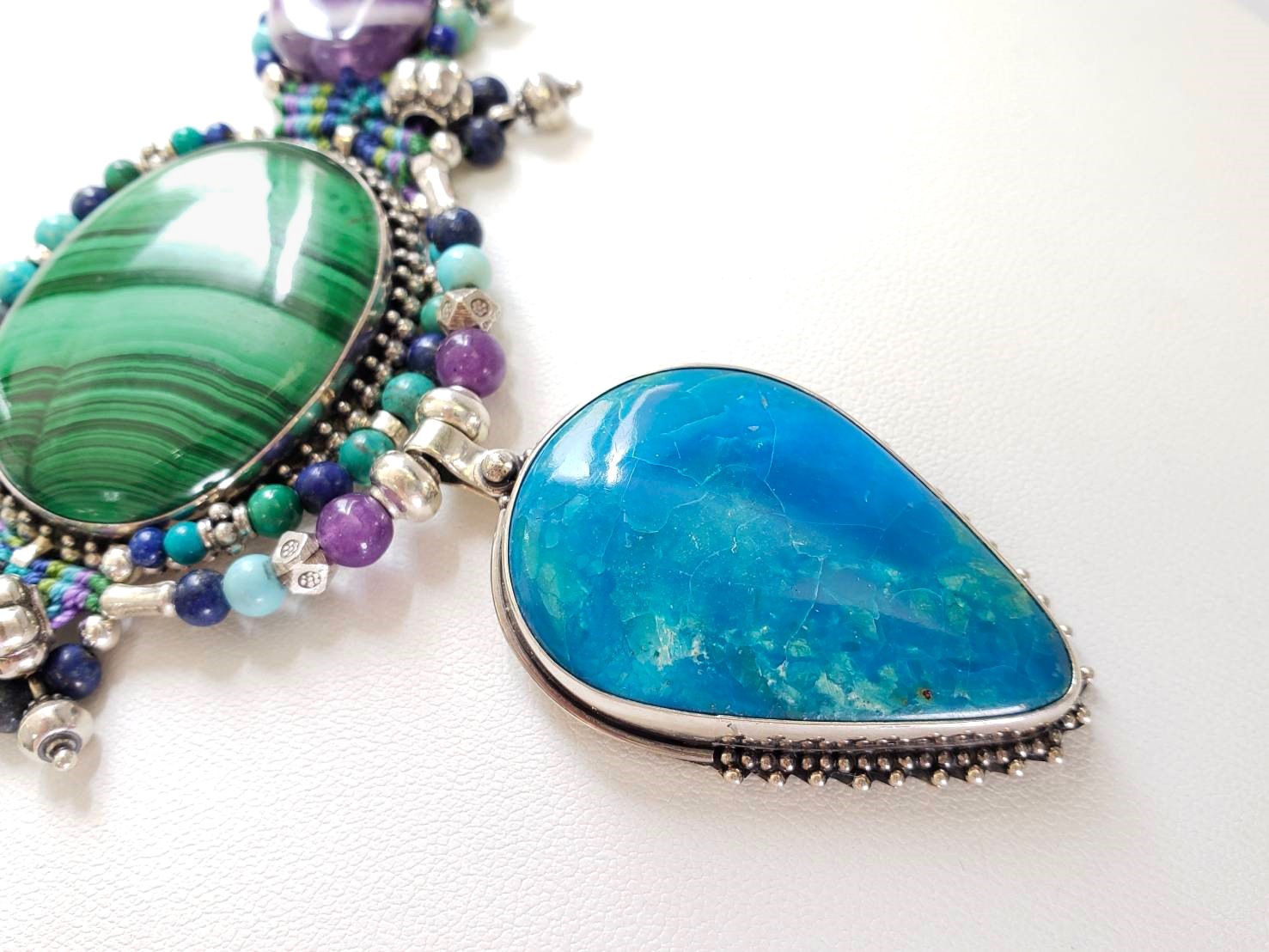 【希望の風】イーシャ(マラカイト・ブルーオパール・アメジスト)