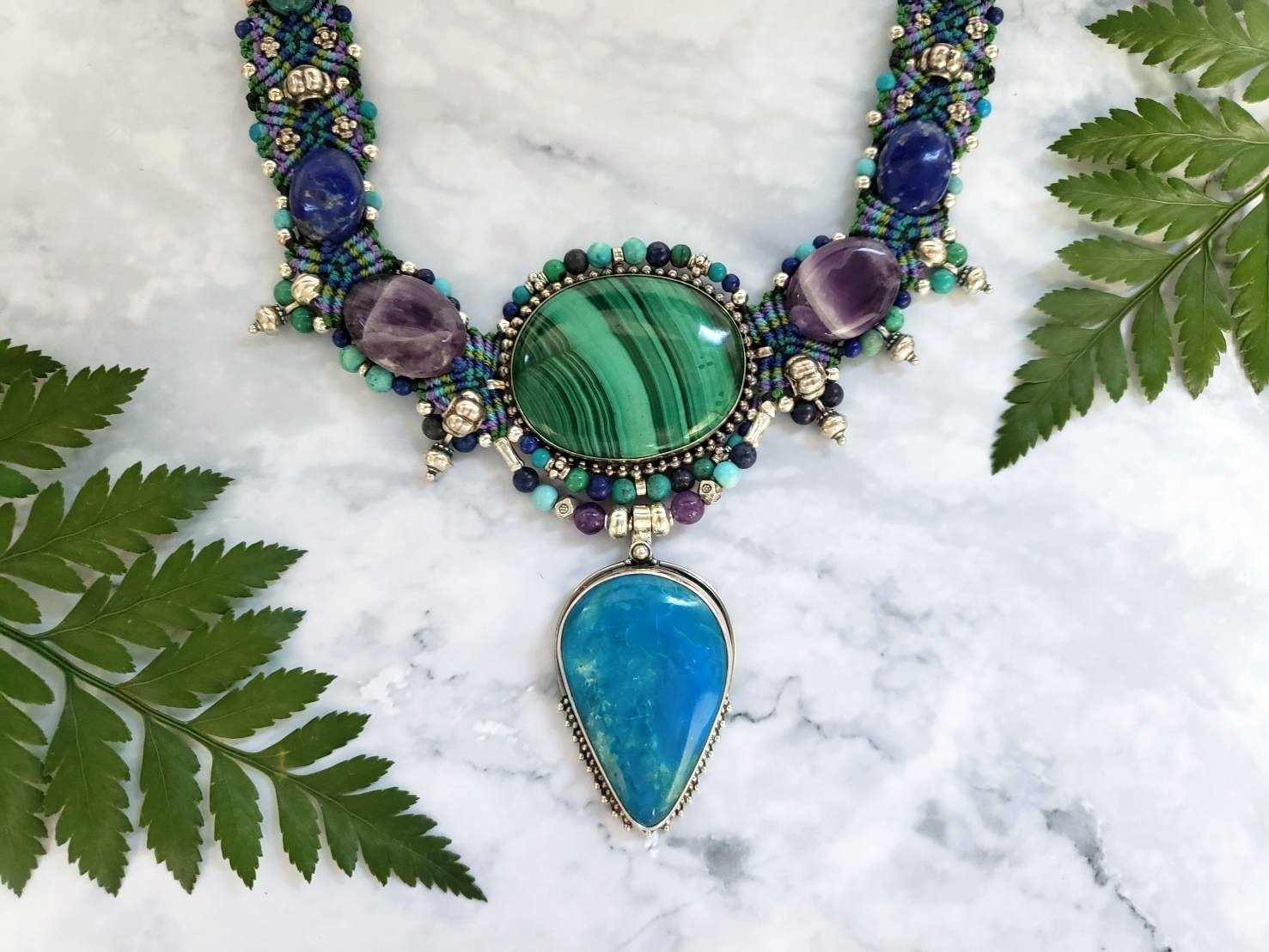 【希望の風】イーシャ(マラカイト・ブルーオパール・アメジスト)