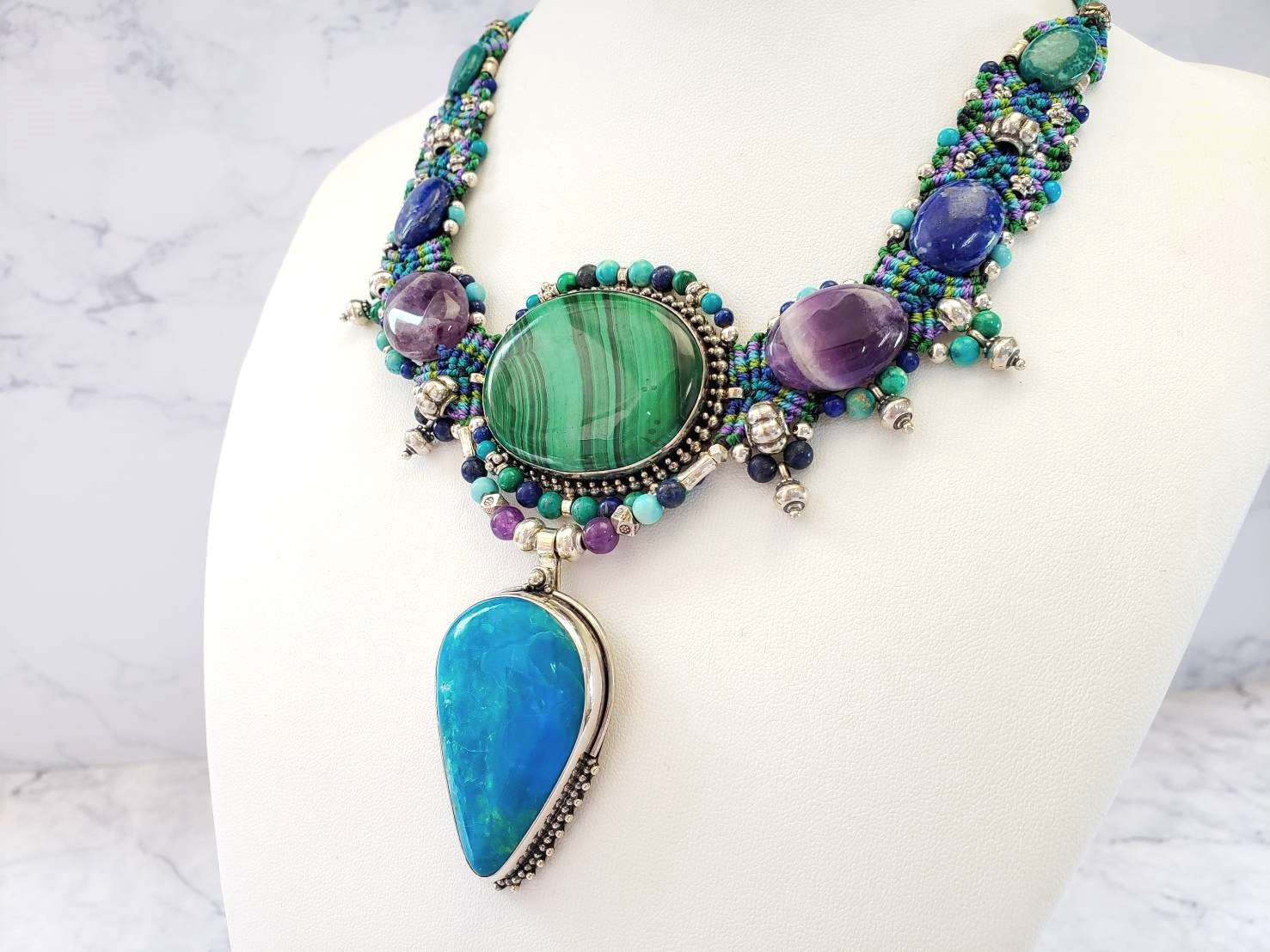 【希望の風】イーシャ(マラカイト・ブルーオパール・アメジスト)