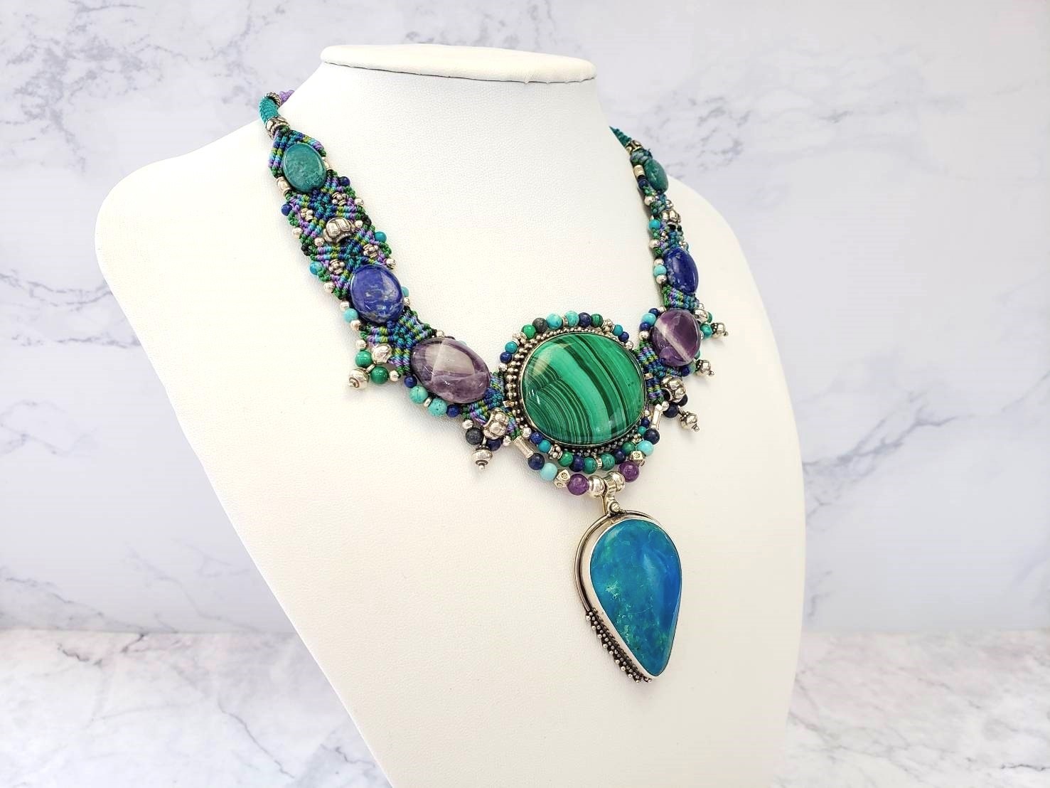 【希望の風】イーシャ(マラカイト・ブルーオパール・アメジスト)