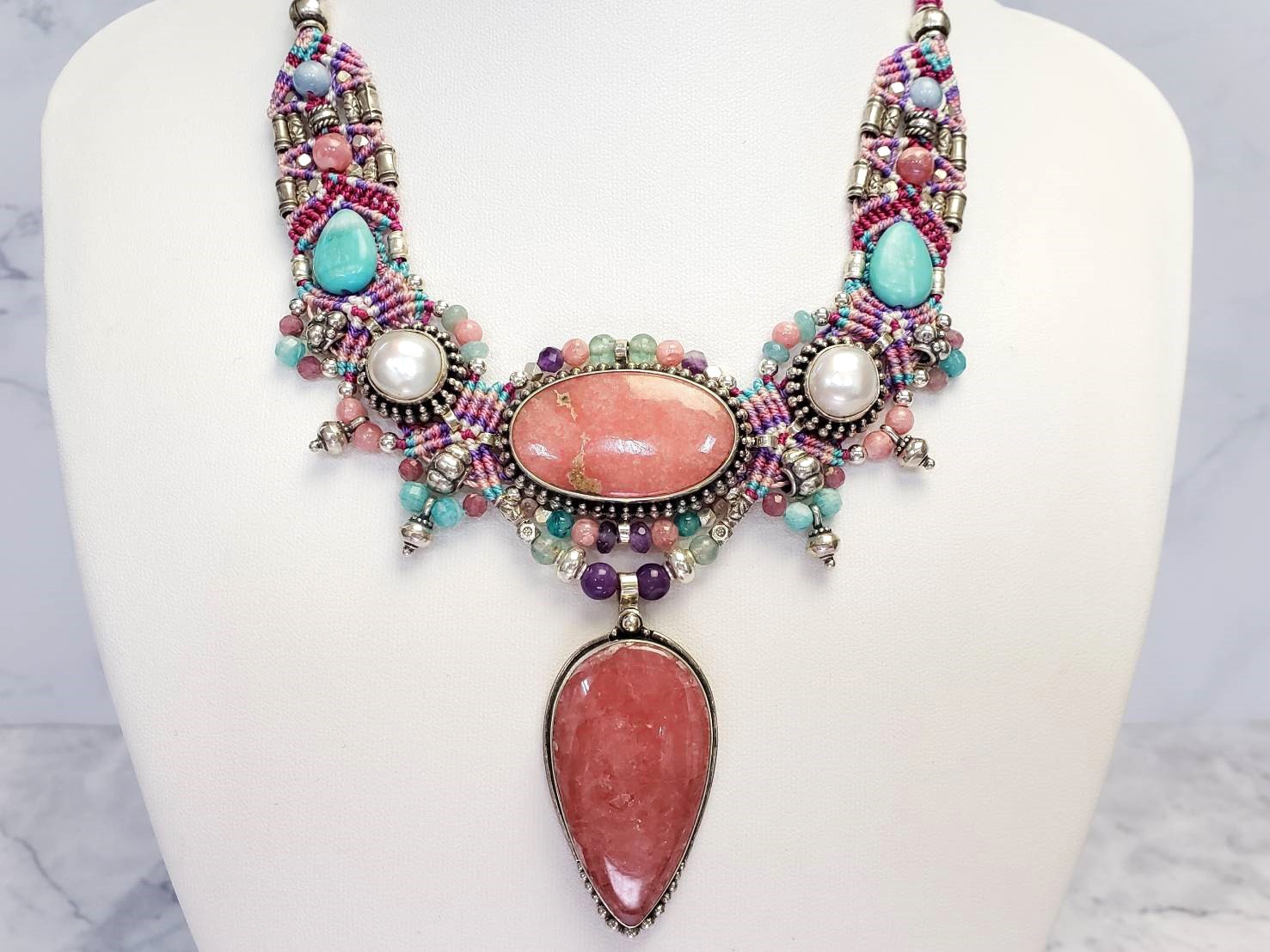 【虹色の橋】イーシャ(インカローズ・パール・アマゾナイト)