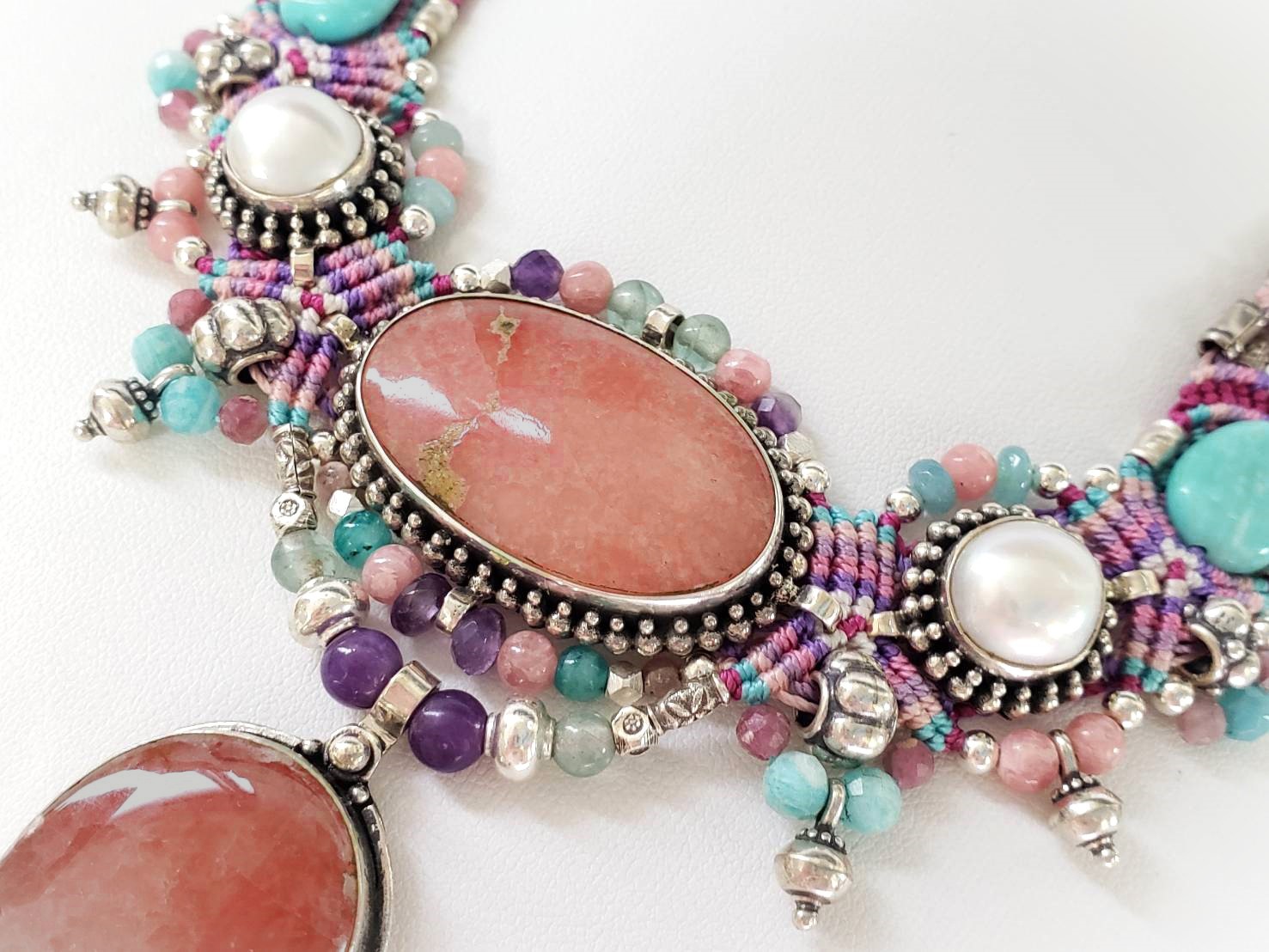 【虹色の橋】イーシャ(インカローズ・パール・アマゾナイト)