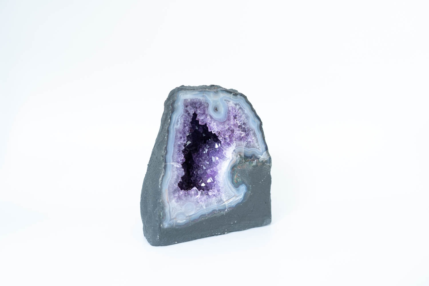 【愛と平和をもたらす】【神聖な愛と霊的なパワー】アメジスト ドーム in ブルーレースアゲート 【RA】