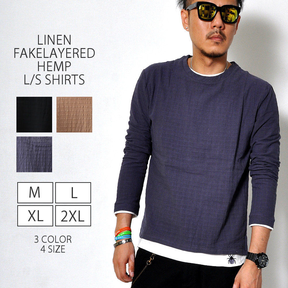 フェイクレイヤード 長袖Ｔシャツ #TA827