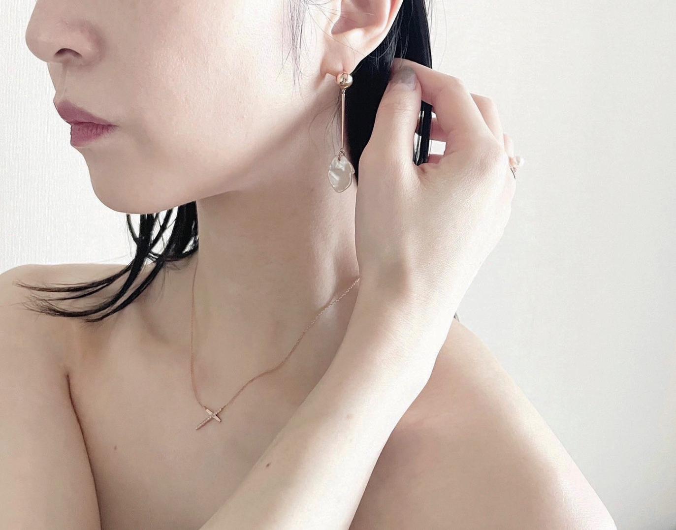 stick pearl pierce / earring