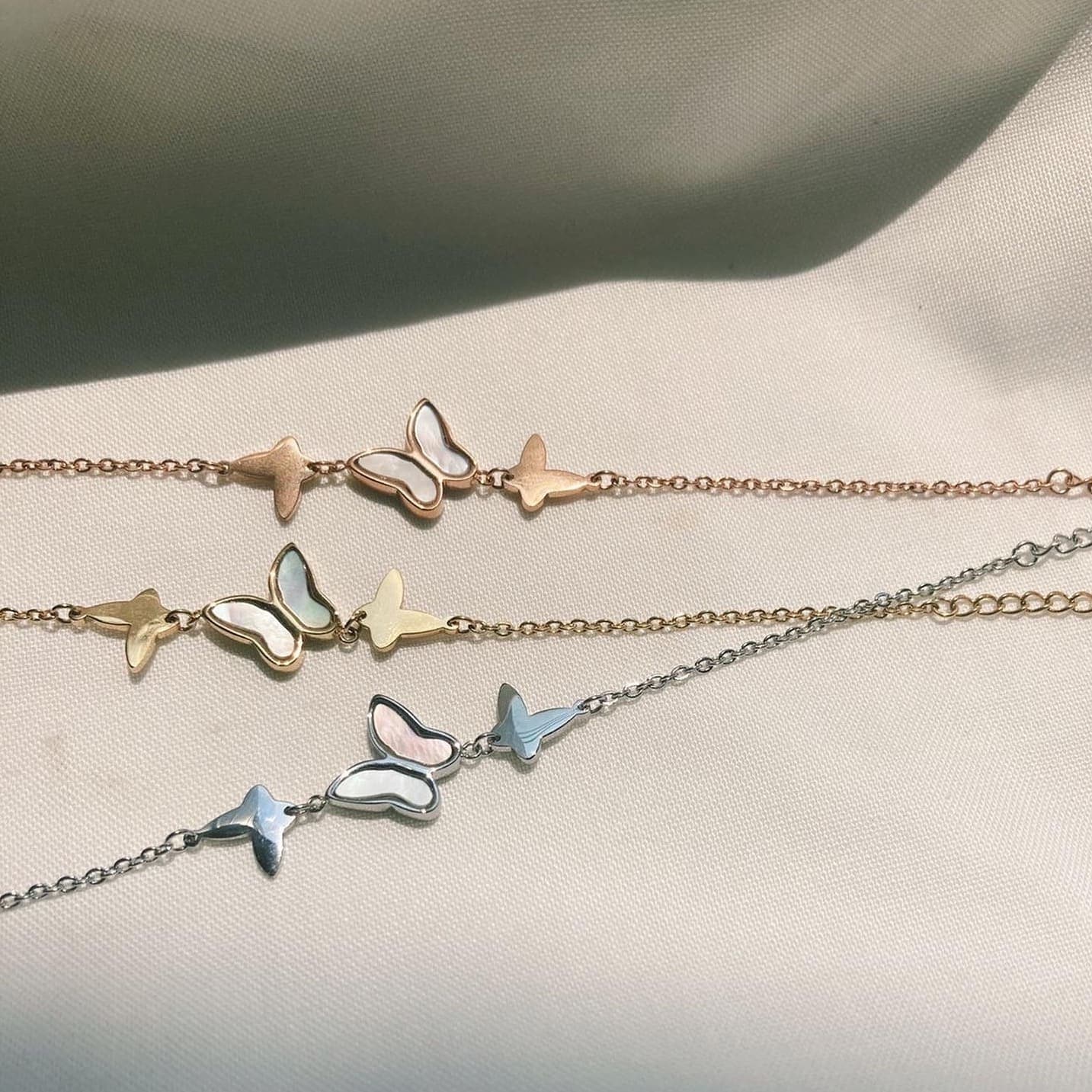 Butterfly chain bracelet