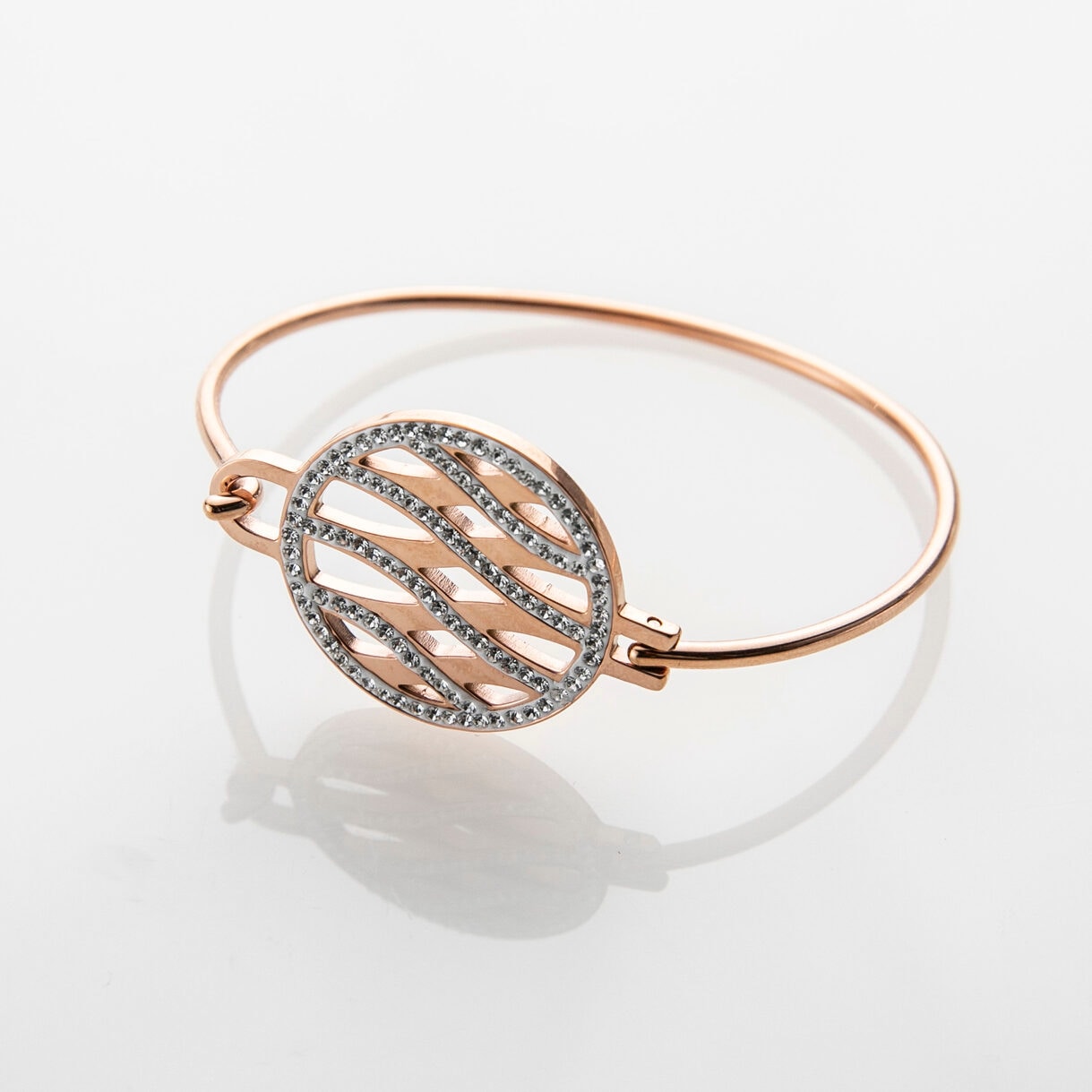 Wave line plate bracelet