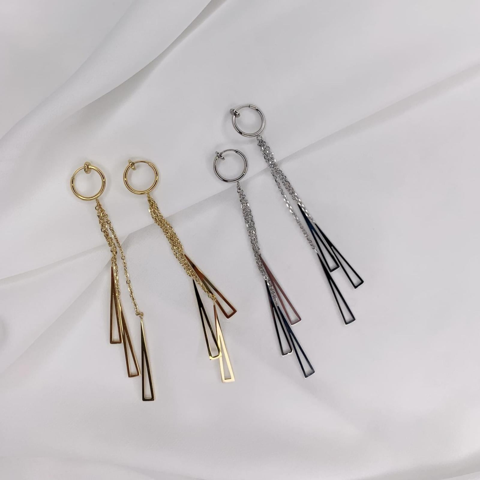 triangle chain earring