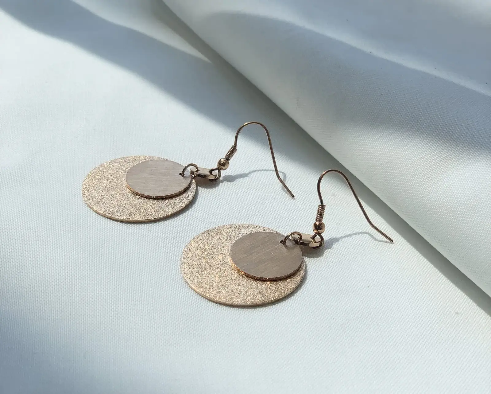 w circle plate pierce / earring