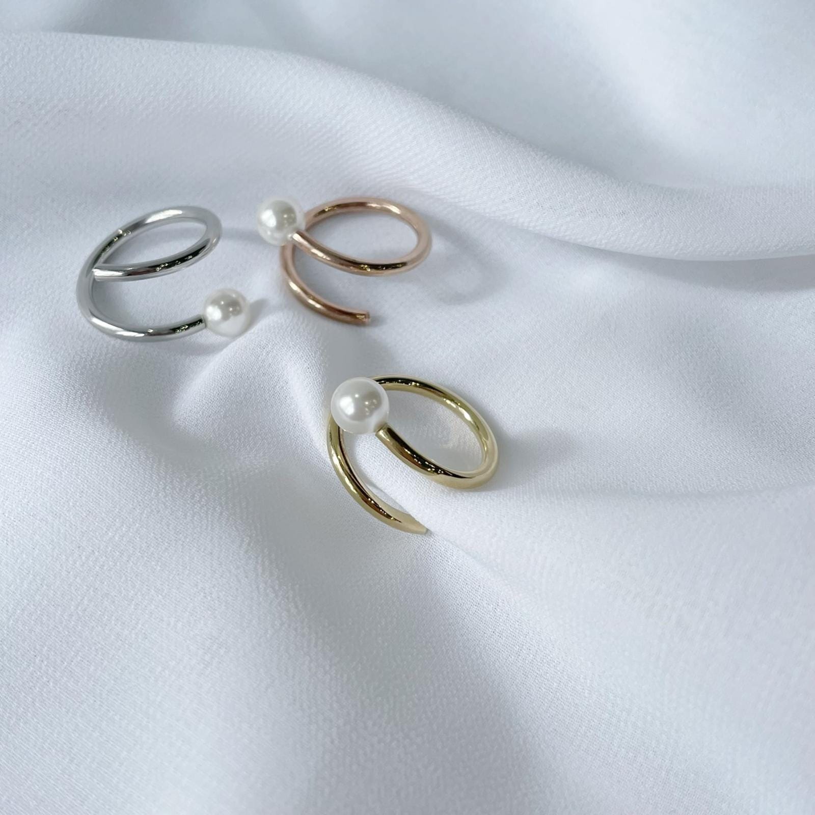 twist pearl ring