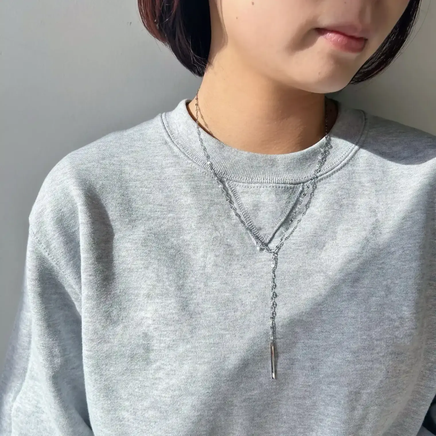 Long flower chain necklace